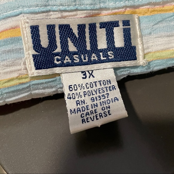 SALE: Retro Uniti 3X Rainbow Button-Up Top - Picture 5 of 5